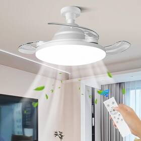 Xg-cf13wt Xigucucn Socket Fan Light With Remote 22.5inch Ceiling Fans Lights And Low
