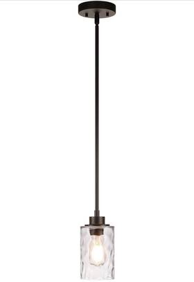 Xb-p1195-bn Xinbei Lighting Modern 1-light Glass Mini Pendant Light By Elegant Dark Bronze