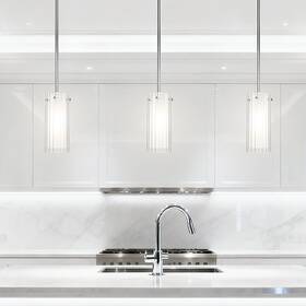 Xb-p482-1-ch Xinbei Lighting Glass Pendant Light Chrome Finish Kitchen Island For Bar Dining Room
