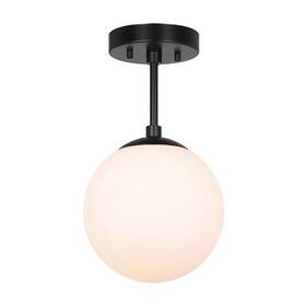 Xb-sf1211-mbk Xinbei Lighting Semi Flush Mount Ceiling Light Matte Black 1 Globe
