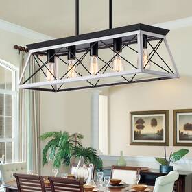 Xpd-0009x Xipuda 5-light Pendant Lights Fixture Farmhouse Chandeliers For Dining Room Rustic I