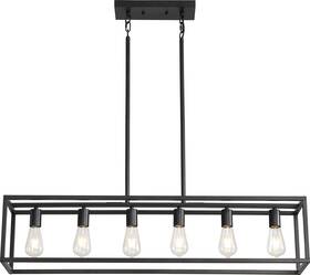 Xislthotsl 761081333837 Farmhouse Kitchen Island Lighting Modern Industrial Chandelier 6light Linear Rec