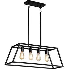 Xislthotsl 761081334667 Black Kitchen Island Lighting 4light Farmhouse Chandeliers Modern Industrial Lin