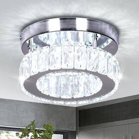 Yy005 Xychfantligh Modern Mini Crystal Chandelier Led Small Flush Mount Round Ceiling Light K9 C