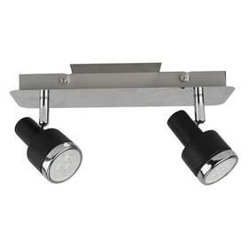 Y Decor 819844028909 Aa Warehousing 2-light Led Track Light In Matte Black Chrome And Silver Gre