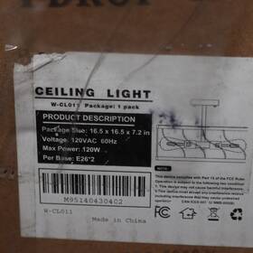 H-cl013n1 Yansun 3-light Semi Flush Mount Ceiling Light With Drum Cage Black And Gold