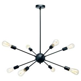 H-dz013n1 Yansun 8-light Black Sputnik Chandeliers Modern Ceiling Light Fixture Kitchen