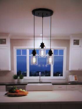 Yansun H-dz133 3-light Black Vintage Cluster Hanging Ceiling Light Pendant With Shade
