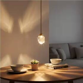 Yansun W-dz112 1-light Gold Crystal Integrated Led Pendant Light