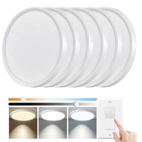 Yl30024 Yelioled 6 Pack 12 Inch Slim Dimmable Led Flush Mount Ceiling Light Fixtures 24w 2640