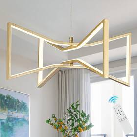 Yl01g600 Yensuligt Modern Chandelier 23in 24w Led Pendant Lighting With Remote -