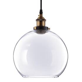 Yescom 637509420826 Vintage Industrial 9.8 Inch Ball Shape Glass Ceiling Light Pendant Edison Lamp