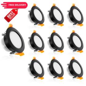 Ygs-sh-3w-pw-10p Ygs-tech 2 Inch Led Recessed 10 Pack Black 5000k Daylight White