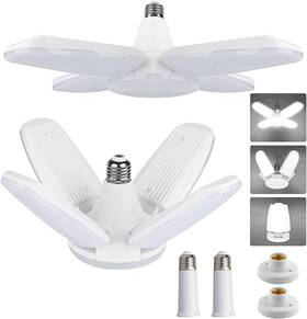 Yiliaw 414759273004 Led Garage Light 2 Pack 60w Shop Lights With 4 Adjustable Panels Screw In Ga