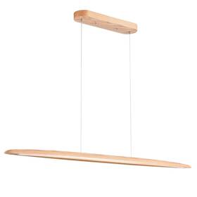 2023-122 Yisdesign 59 Inch 40w Wood Led Linear Pendant Light Fixture Dining Room