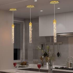 Tp3006-1j Ykolupty Mini Chandelier Modern Led Gold Pendant Lights For Kitchen Island Small Cryst