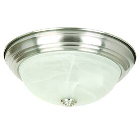 Jk101-11sn Yosemite Home Decor 845805013790 2-light Flush Mount With Marble Glass Shade S