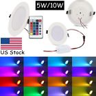Yymb004847us Esbaybulbs Rgb Dimmable Led Panel Light Recessed Ceiling Downlight Remote