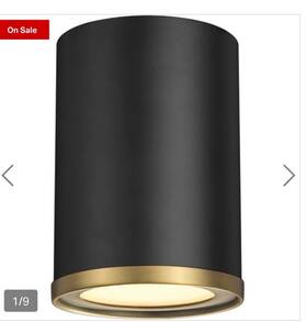 Z-light 2303f1-mw-ch Arlo 1 5.25 Inch Matte Black And Rubbed Brass Flush Mount Ceiling