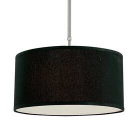 171-16b-c Z-lite 171-16-c Albion 3 Light 16 Inch W Linen Fabric Drum Shade - Black