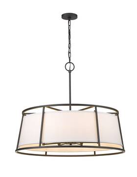 1935-32io Z-lite Lenyx Pendant 8-light Light In Iron Ore