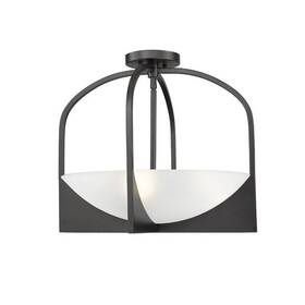 1947sfs-mb Z-lite Devon Semi Flush 4-light 240 Total Watts Matte Black