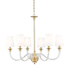 1950-6rb Z-lite 1950-6 Katerina 6 Light 32 Inch W Chandelier - Brass