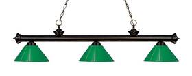 200-3brz-pgr Z-lite - Riviera 3 Light Billiard In Traditional Style-16 Inches Tall And 14