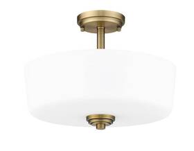 220sf3-hbr Z-lite Arlington 14.75 Inch 3-light Heritage Brass Semi Flush Mount Light - New