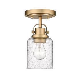 340f1-hg Z-lite Kinsley 1 Light Flush Mount Heirloom Gold/clear -