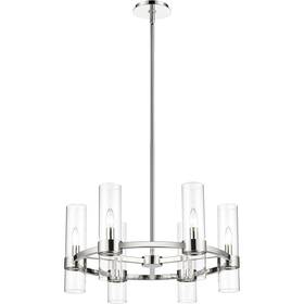 4008-6pn Z-lite Open Box Datus Chandelier Polished Nickel