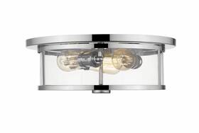 462f16-ch Z-lite - Savannah 3 Light Flush Mount In Midcentury Style 15.75 Inches Wide