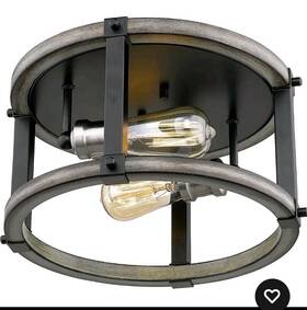 Z-lite 472f2r-abb Z-lite Kirkland Flush Mount Ashen Barnboard Farm House Rustic Light