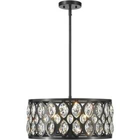 6010-20mb Z-lite Dealey 5 Light 19.25 Inch Matte Black Chandelier Ceiling