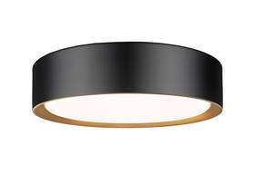 Z-lite 685659200768 1014f12-led Kawan 12 Inch W Flush Mount Drum Ceiling Fixture - Matte Black /