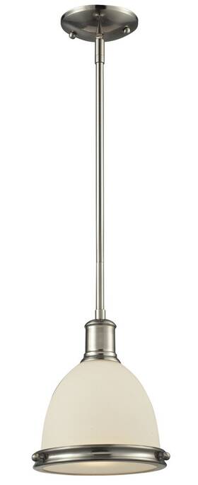 714mp-bn Z-lite Mason - 1 Light Mini Pendant In Utilitarian Style 8 Inches
