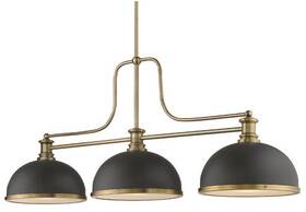 725-3hbr-d12brz Z-lite Hbr 725-3-d12 Melange 3 Light 52 Inch W Linear Chandelier - Bronze / Heritage