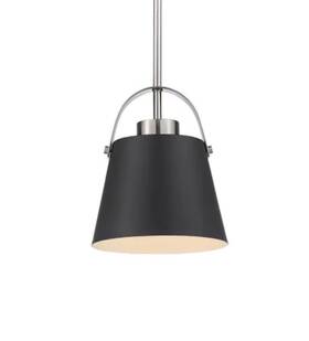 726mp-mb Z-lite Bn Z-studio 8 Inch Wide Mini Pendant - Matte Black Brushed Nickel