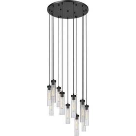 740p-11r-mb Z-lite Beau 11 Light 24 Inch Matte Black Chandelier Ceiling
