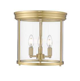 742f13-lg Z-lite 742f13 Thayer 3 Light 13 Inch W Flush Mount Ceiling Fixture - Gold