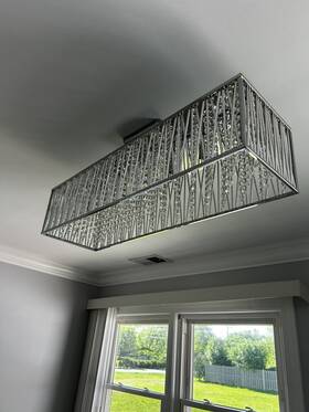 872ch-p Z-lite 872-p Terra 5 Light 20 Inch W Square Crystal Drum Pendant - Chrome
