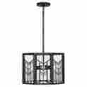 Z3385 Robert Abbey Octavius 4 Light Pendant Deep Patina Bronze Finish Clear Glas