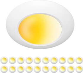 5cct Zago 691161916011 20 Packs Switchable 6 Inch Led Disk Light Surface Mount Low Profile J