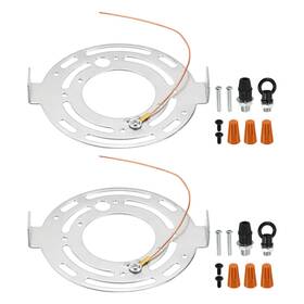 Zaplyte 636939734688 2 Sets 115mm Round Ceiling Light Plate Kit Fixture Mounting Bracket Steel