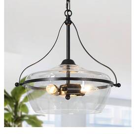 L3qb2uqnw785bs78 Zevni Madlen 3 -light Chandelier Matte Black Farmhouse Cage