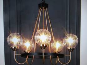 Zevni Z-g8uai3ei-20h5 5-light Brass Chandelier Lighting Sputnik Pendant Lights For Kitchen