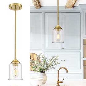 Zsl104mil Zeyu Gold Pendant Light Bg 1-light Hanging Fixture For Dinning Kitchen
