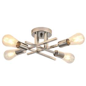 F-1014 Zglaojt Zglaojt4-lights Ceiling Light Fixture Chrome Modern Metal Chandelier