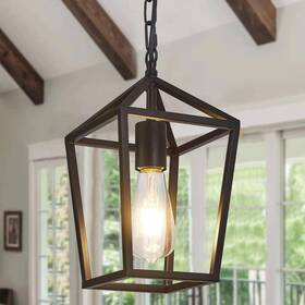 Zhizenl 741854471690 Black Pendant Light Farmhouse Pendent Lights In Kitchen Island Retro Cage Fa