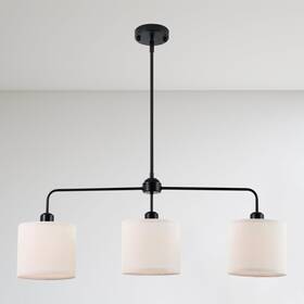 Zk-006-3 Zhkung 3 Lights Linear Chandelier Farmhouse Kitchen Island Pendant Light Fixtures O
